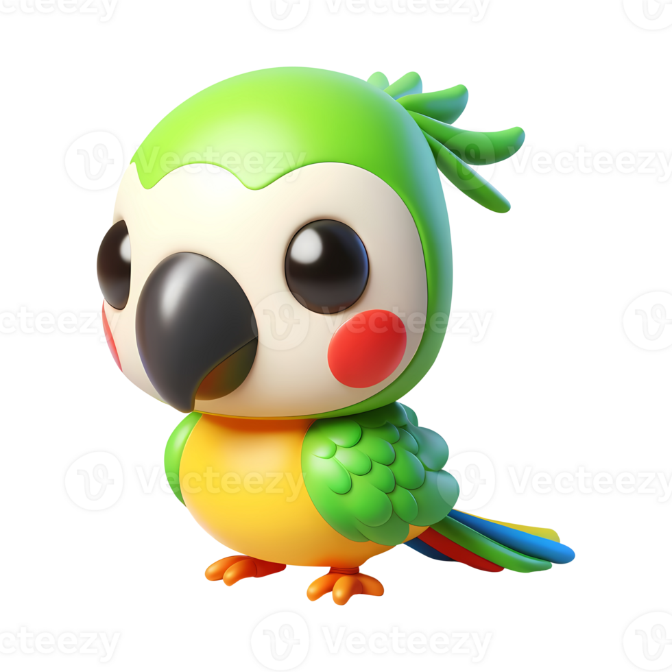 3d render of parrot png