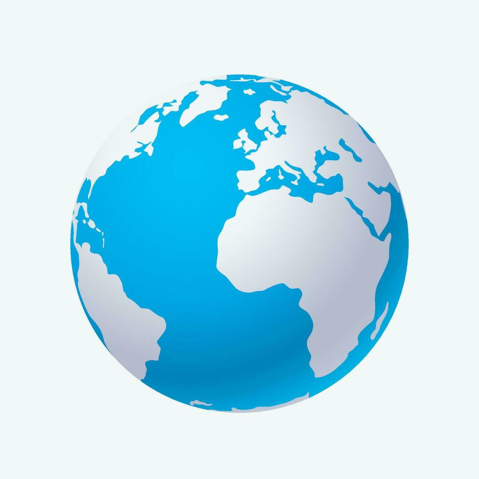 globe on white 02 vector