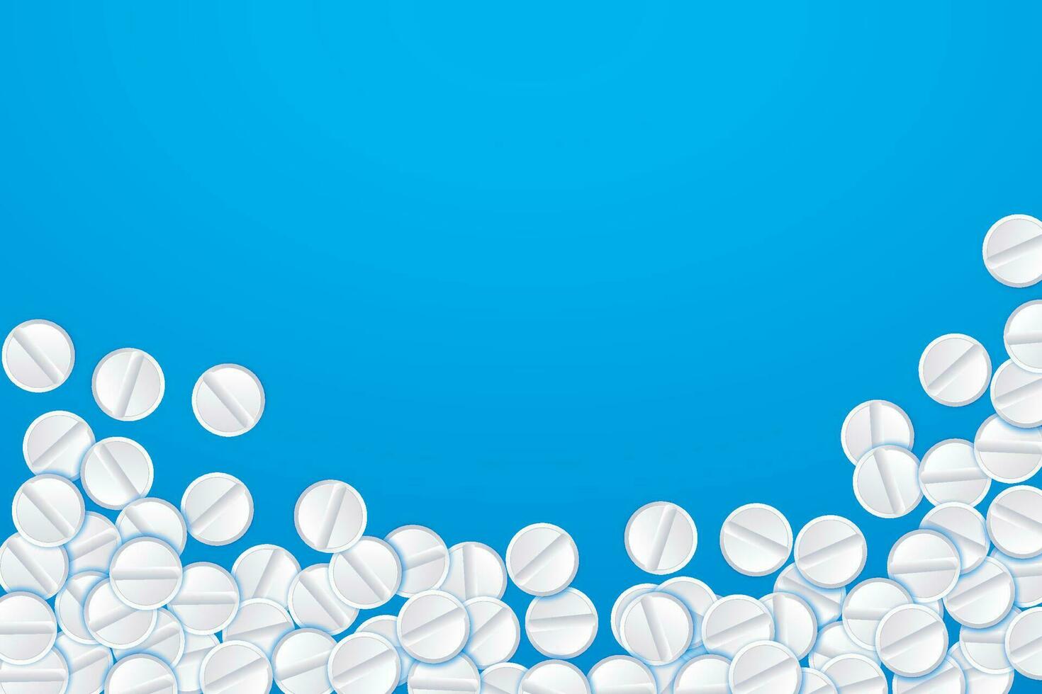 a lot of pills vector