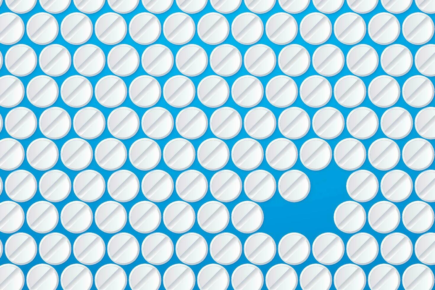 pastillas en azul vector