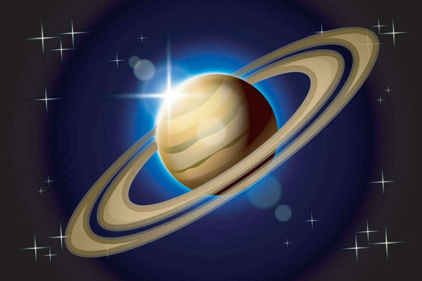 planets set13 saturn vector