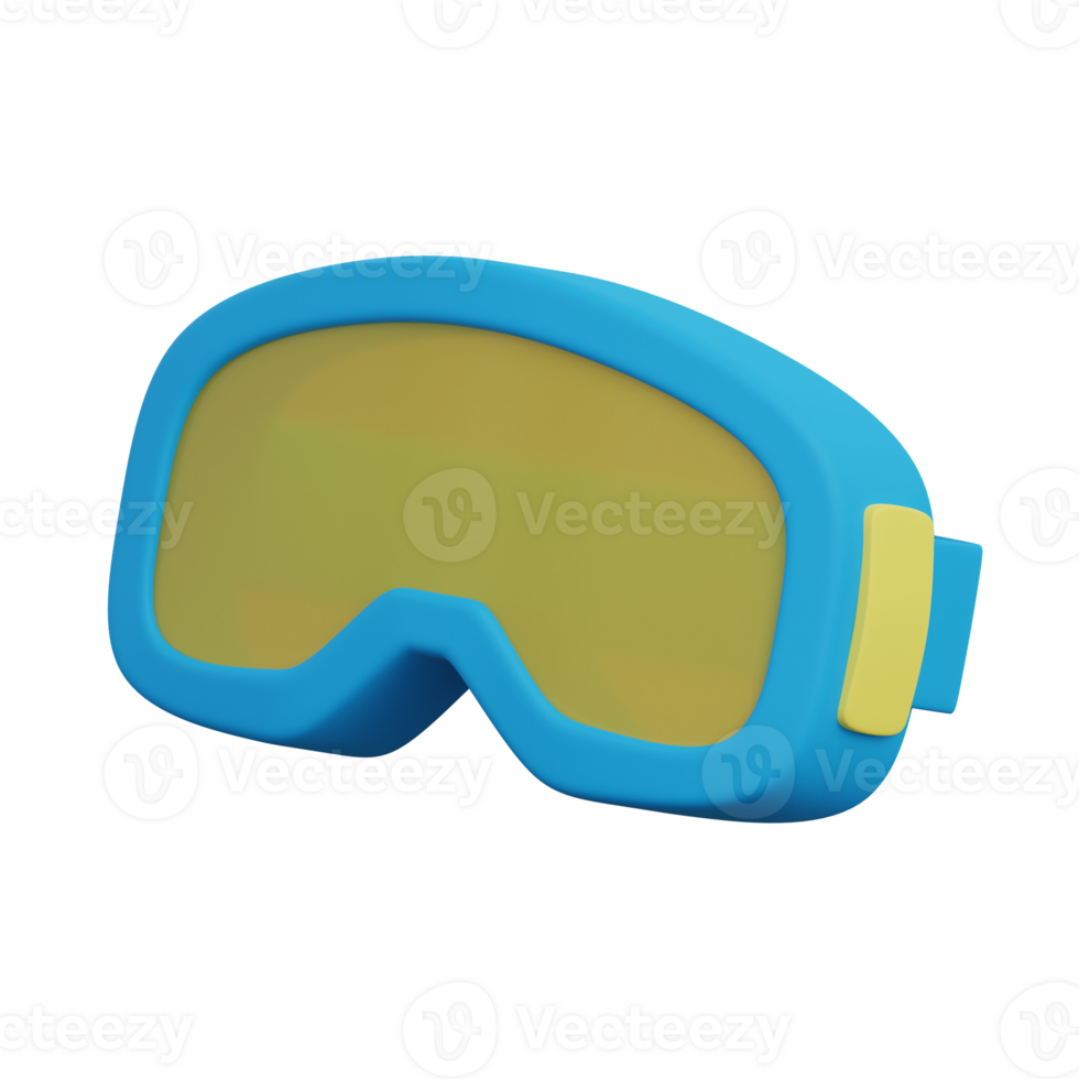 3d illustration of winter goggles icon png