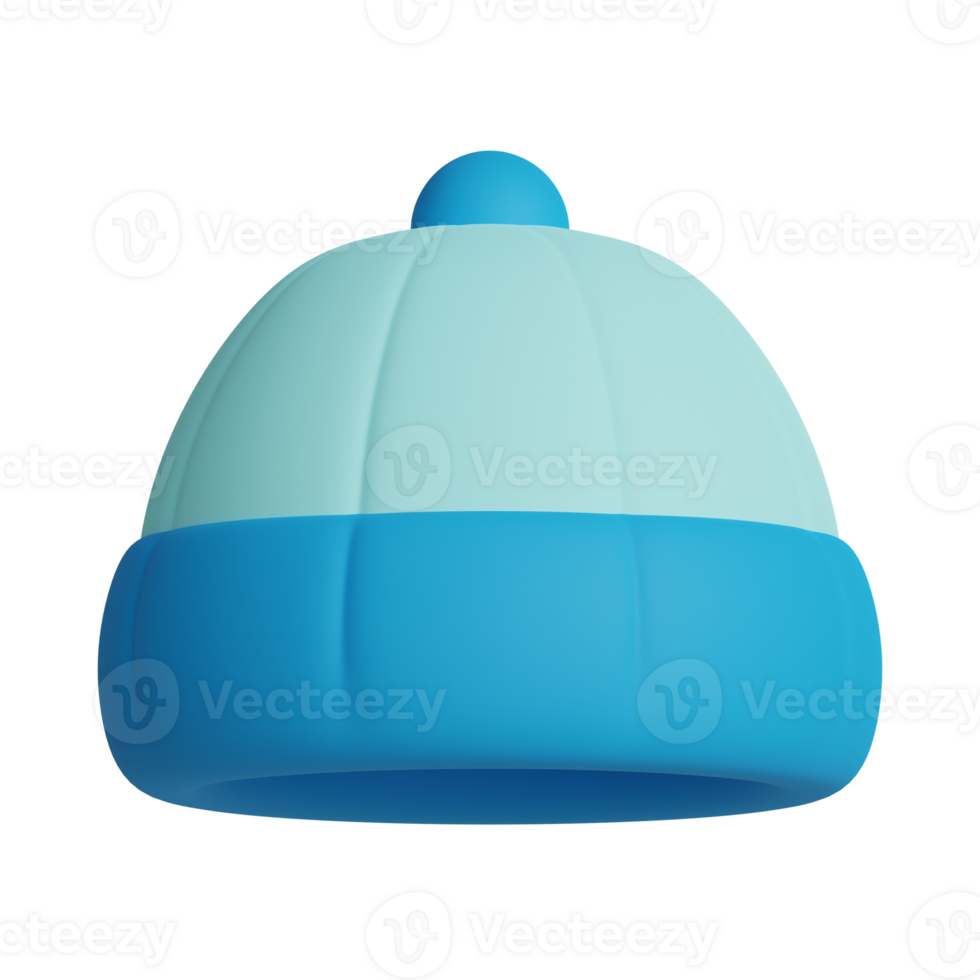 3d illustration of winter beanie icon png