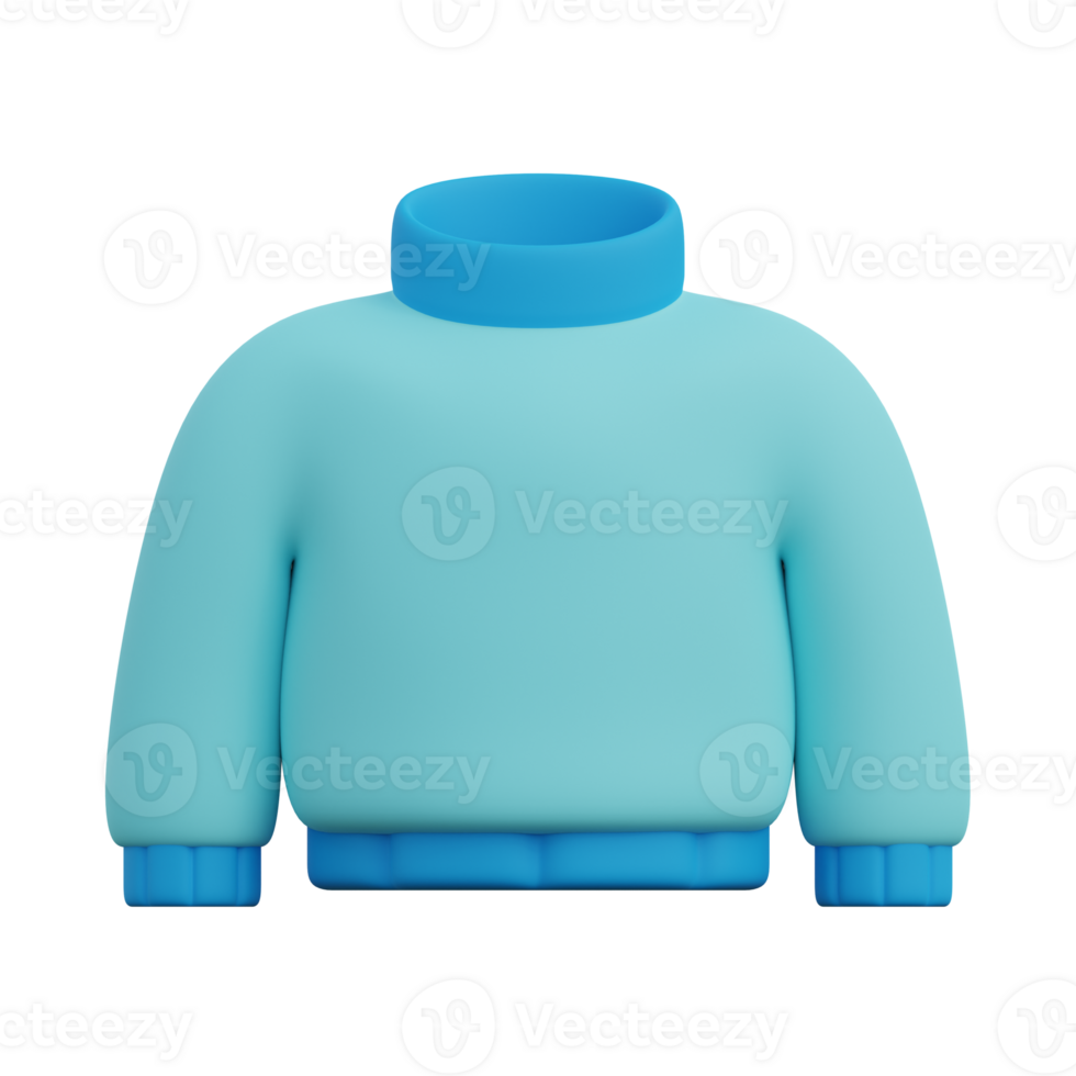 3d illustration of winter jacket icon png