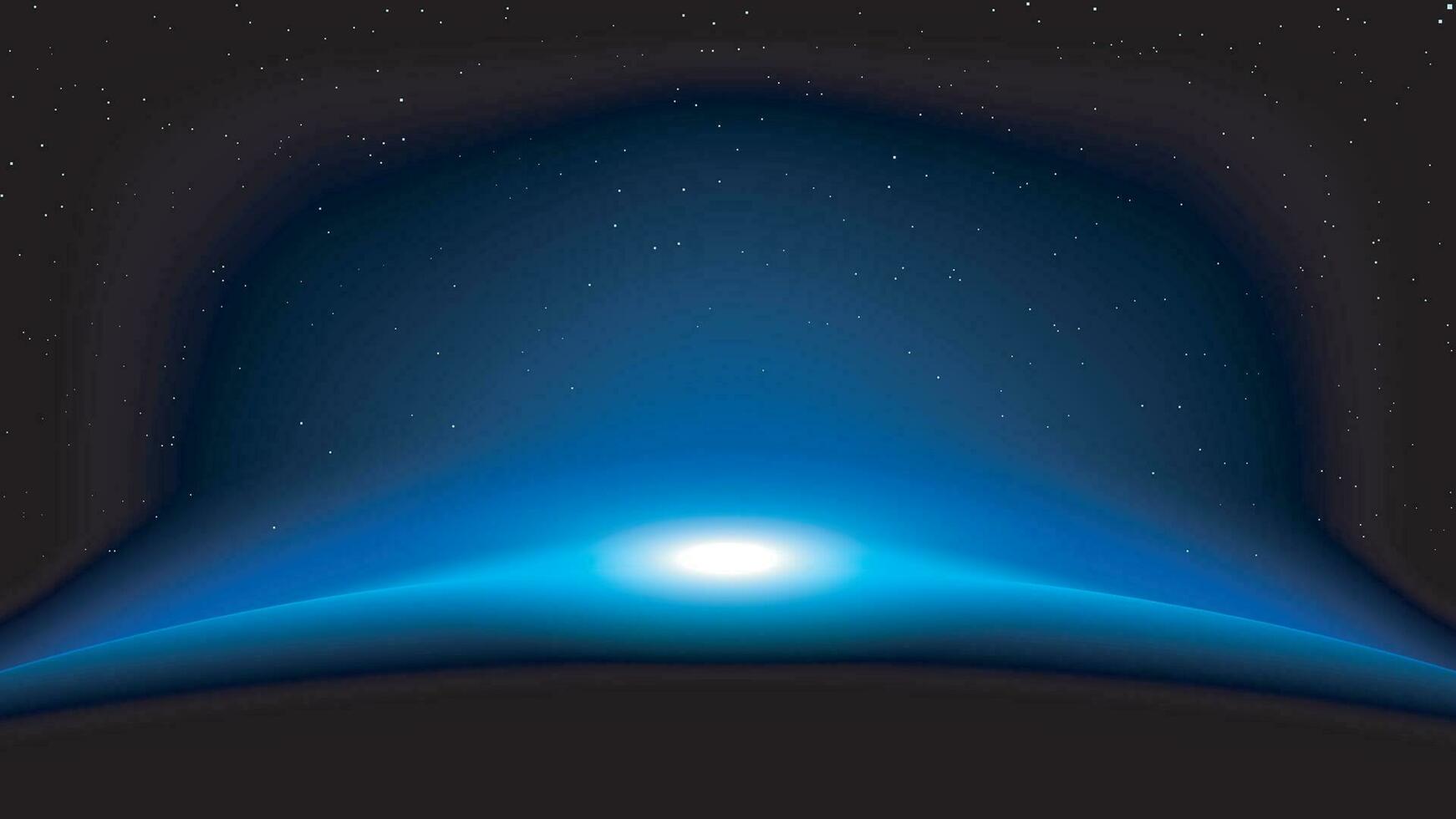 planet sun rise vector
