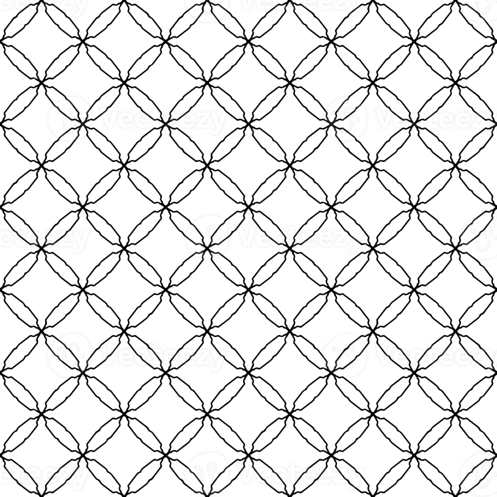 Black seamless abstract pattern. Overlay for background and backdrop. Ornamental design. PNG graphic illustration with transparent background.