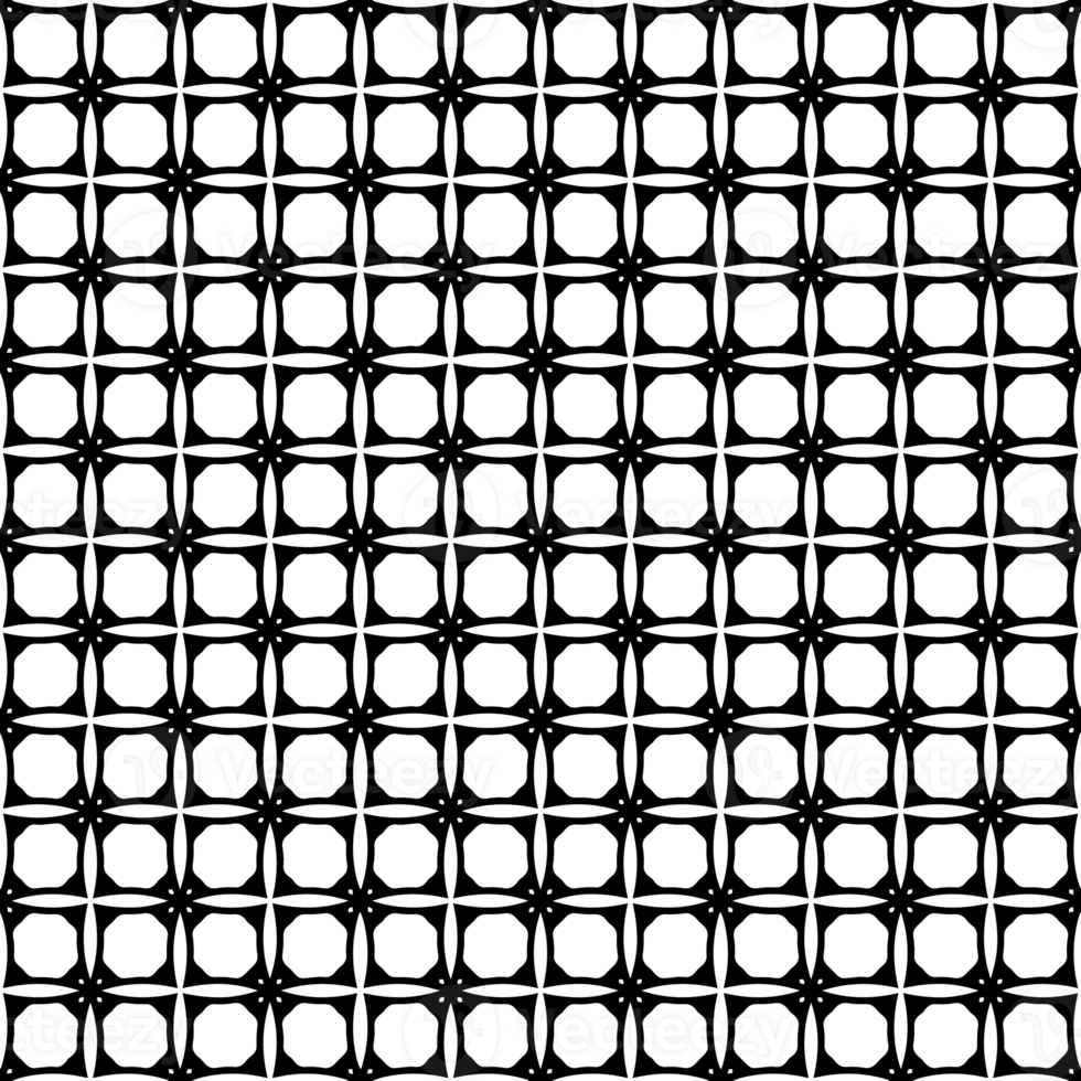 Black seamless abstract pattern. Overlay for background and backdrop. Ornamental design. PNG graphic illustration with transparent background.