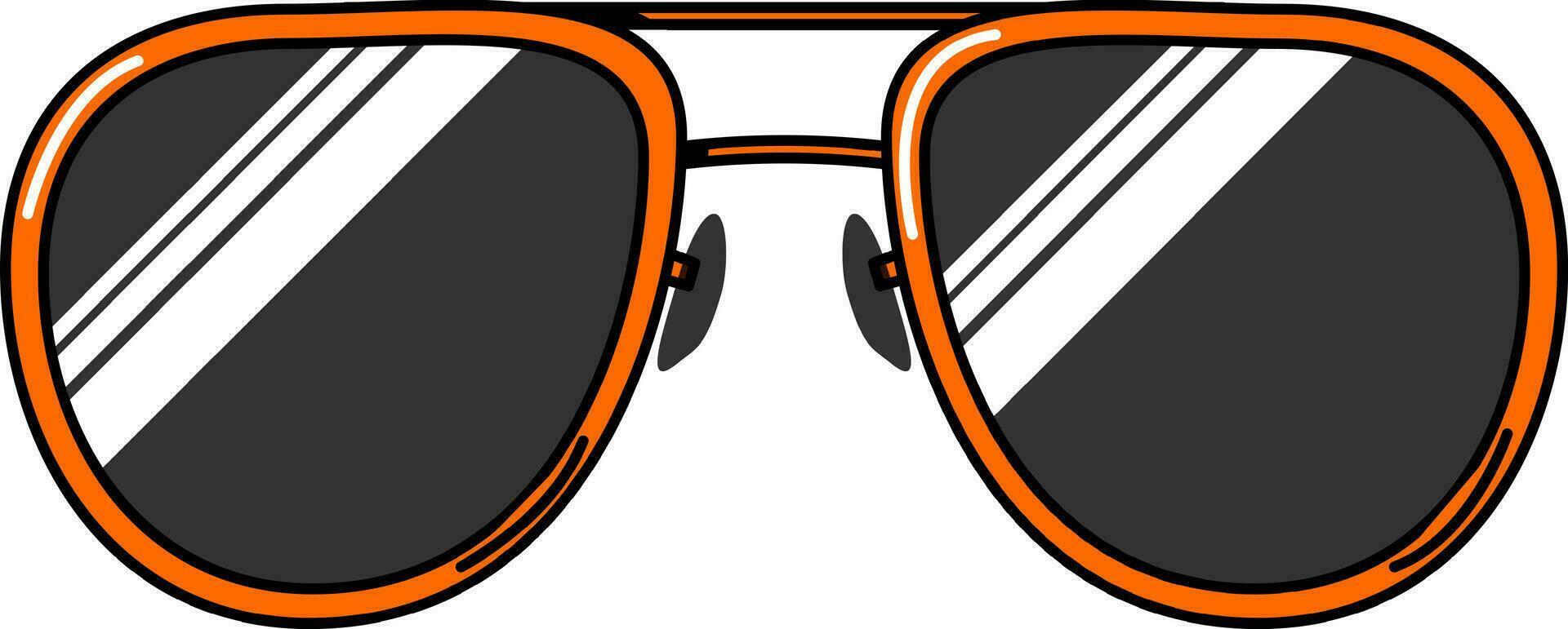 Colored Stroked Classic Aviator Glasses vector