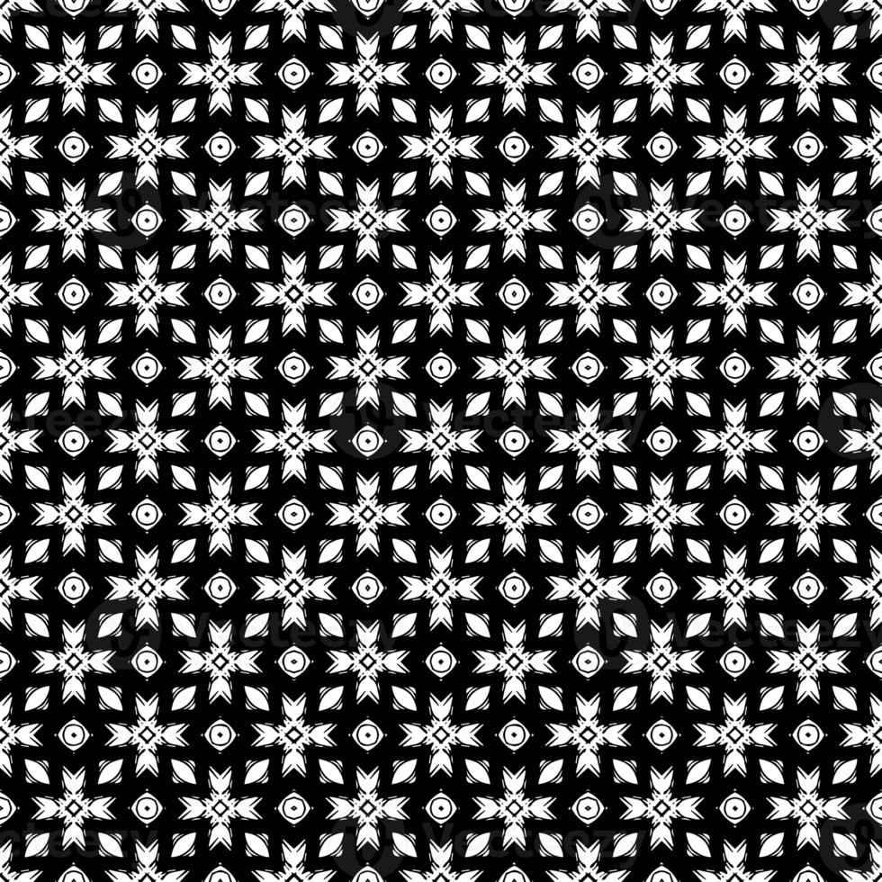 Black seamless abstract pattern. Overlay for background and backdrop. Ornamental design. PNG graphic illustration with transparent background.