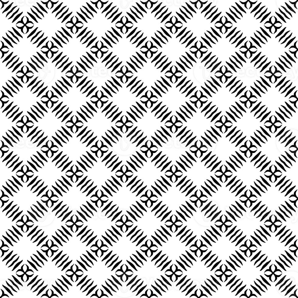 Black seamless abstract pattern. Overlay for background and backdrop. Ornamental design. PNG graphic illustration with transparent background.