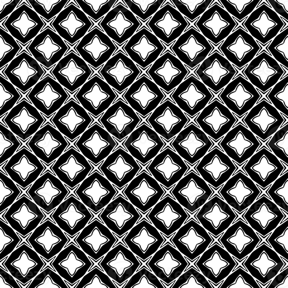Black seamless abstract pattern. Overlay for background and backdrop. Ornamental design. PNG graphic illustration with transparent background.