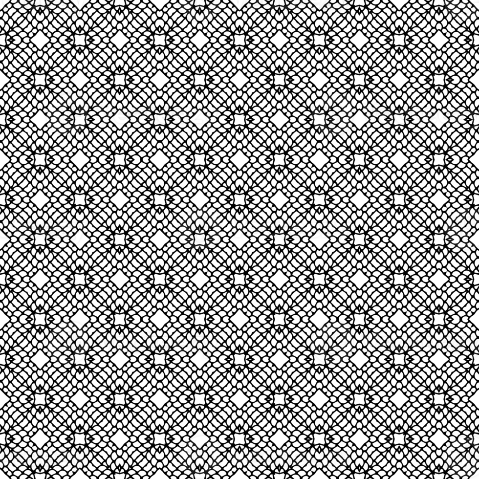 Black seamless abstract pattern. Overlay for background and backdrop. Ornamental design. PNG graphic illustration with transparent background.
