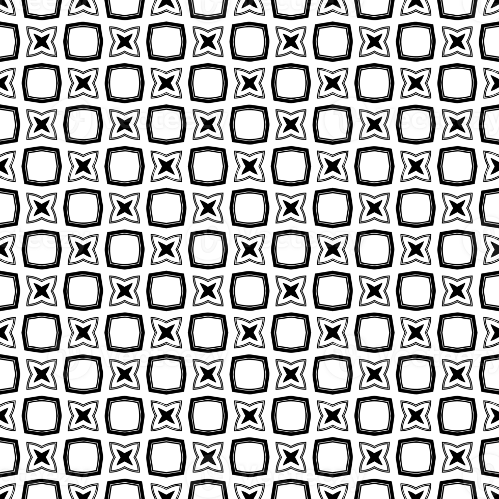 Black seamless abstract pattern. Overlay for background and backdrop. Ornamental design. PNG graphic illustration with transparent background.