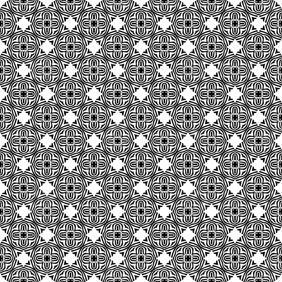 Black seamless abstract pattern. Overlay for background and backdrop. Ornamental design. PNG graphic illustration with transparent background.
