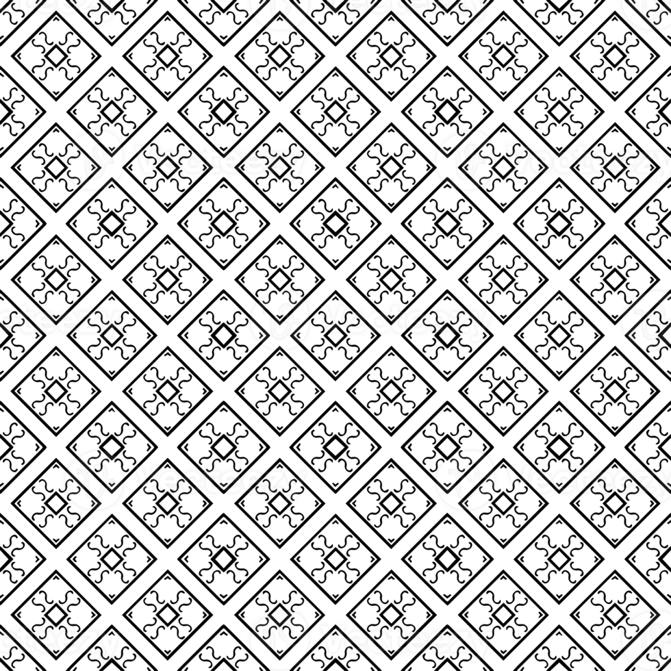 Black seamless abstract pattern. Overlay for background and backdrop. Ornamental design. PNG graphic illustration with transparent background.