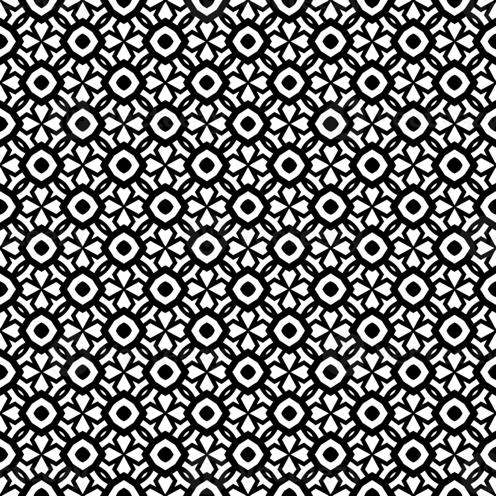 Black seamless abstract pattern. Overlay for background and backdrop. Ornamental design. PNG graphic illustration with transparent background.