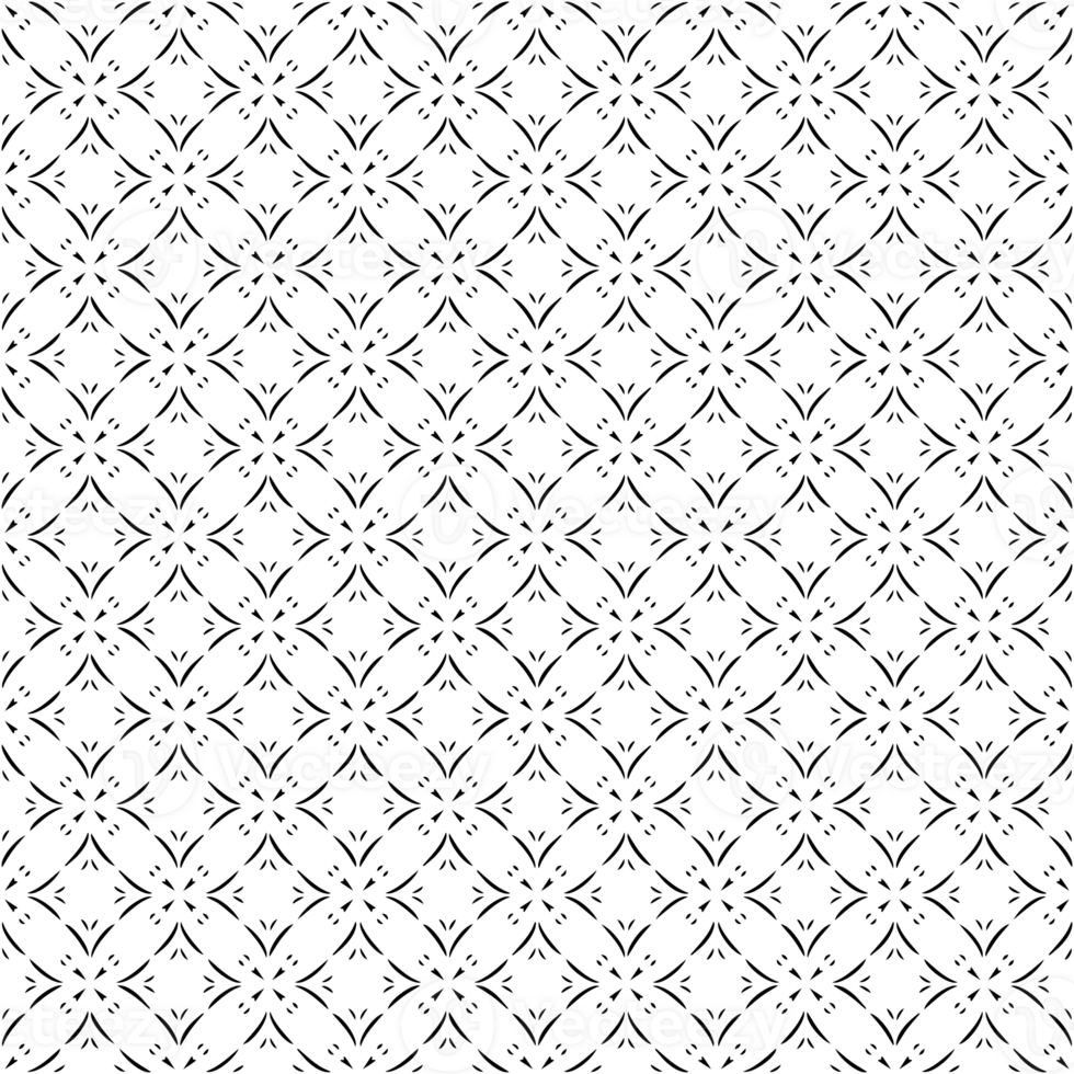 Black seamless abstract pattern. Overlay for background and backdrop. Ornamental design. PNG graphic illustration with transparent background.