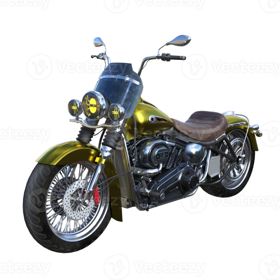 Classic motorcycle isolated png