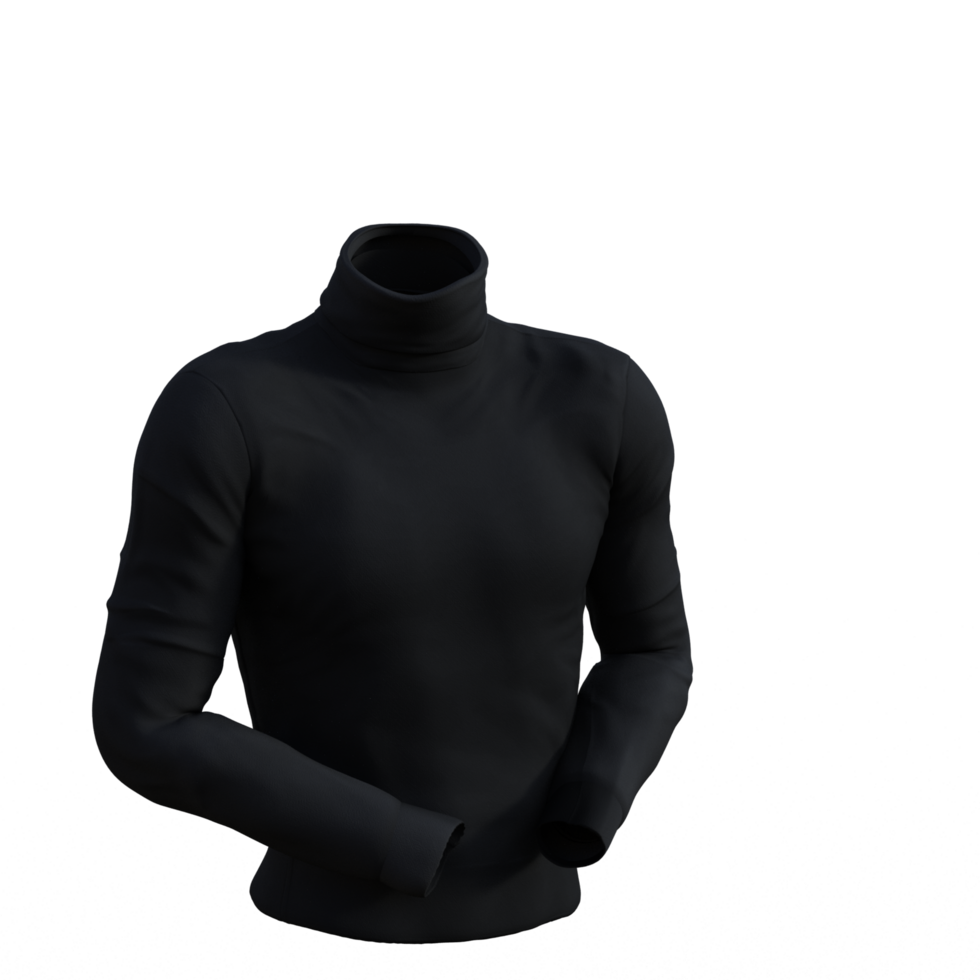 turtleneck sweater on a transparent png