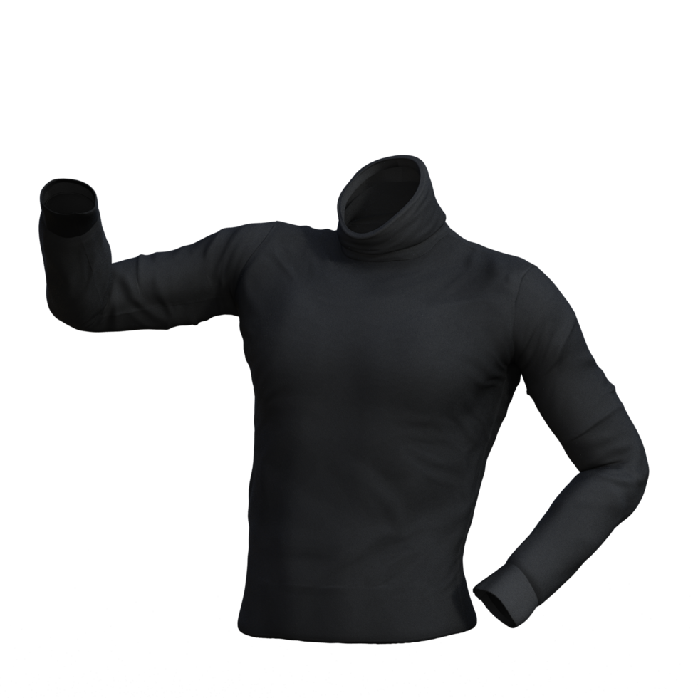 turtleneck sweater on a transparent png