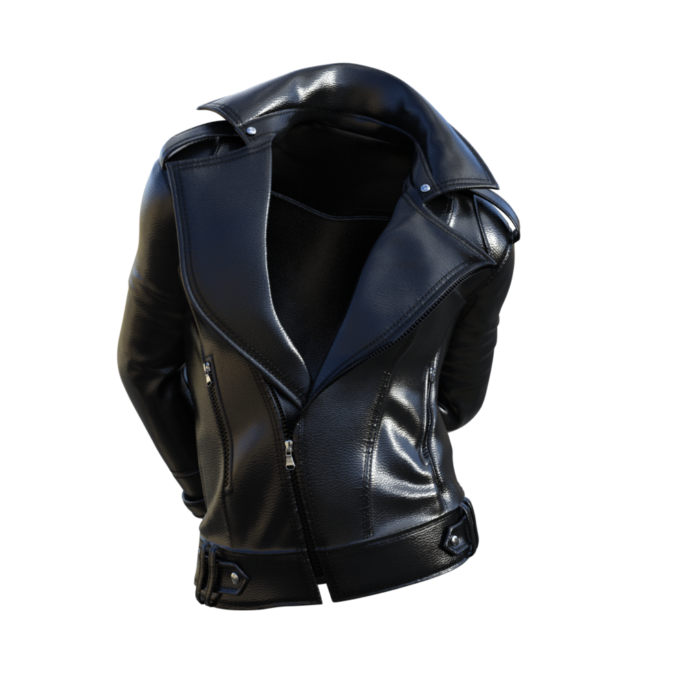 chaqueta de cuero negro png