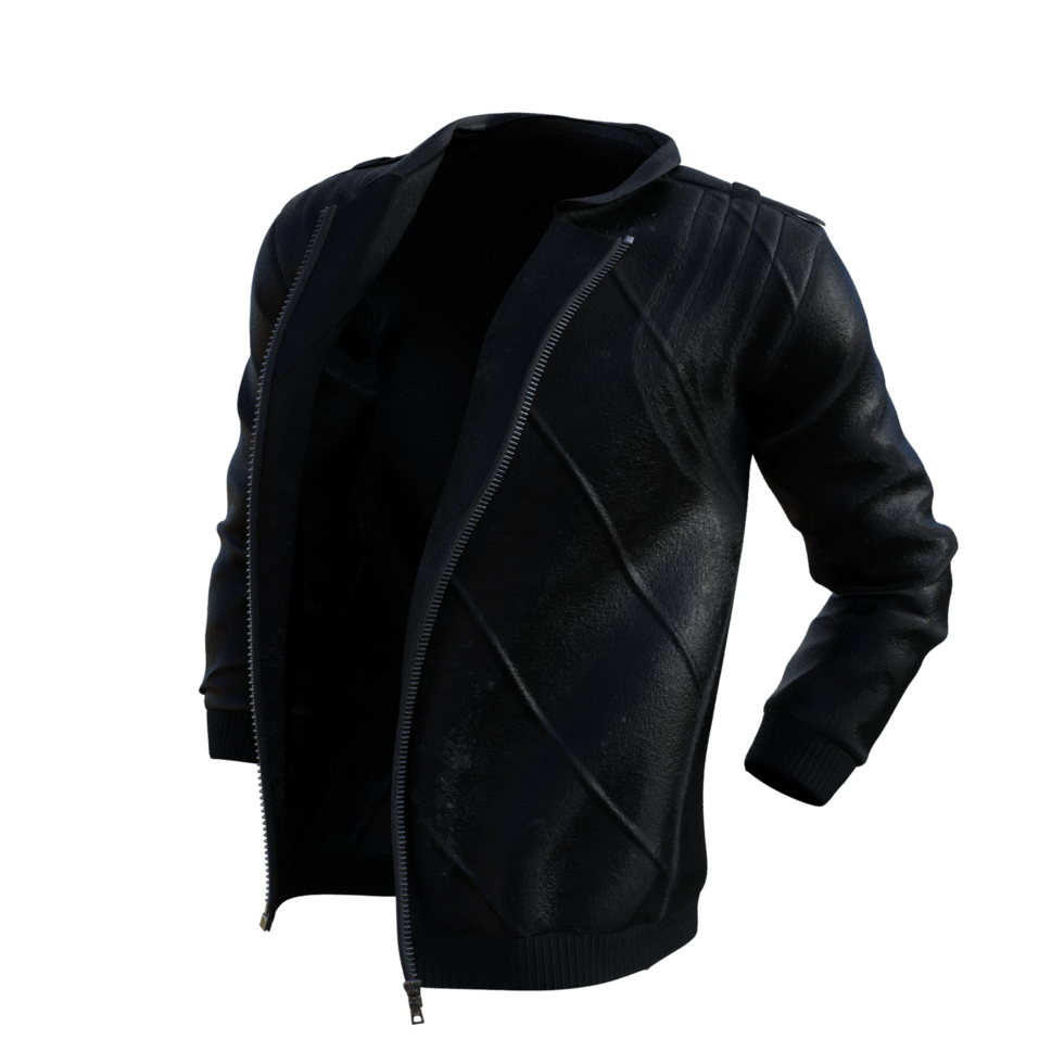 black jacket on a transparent png