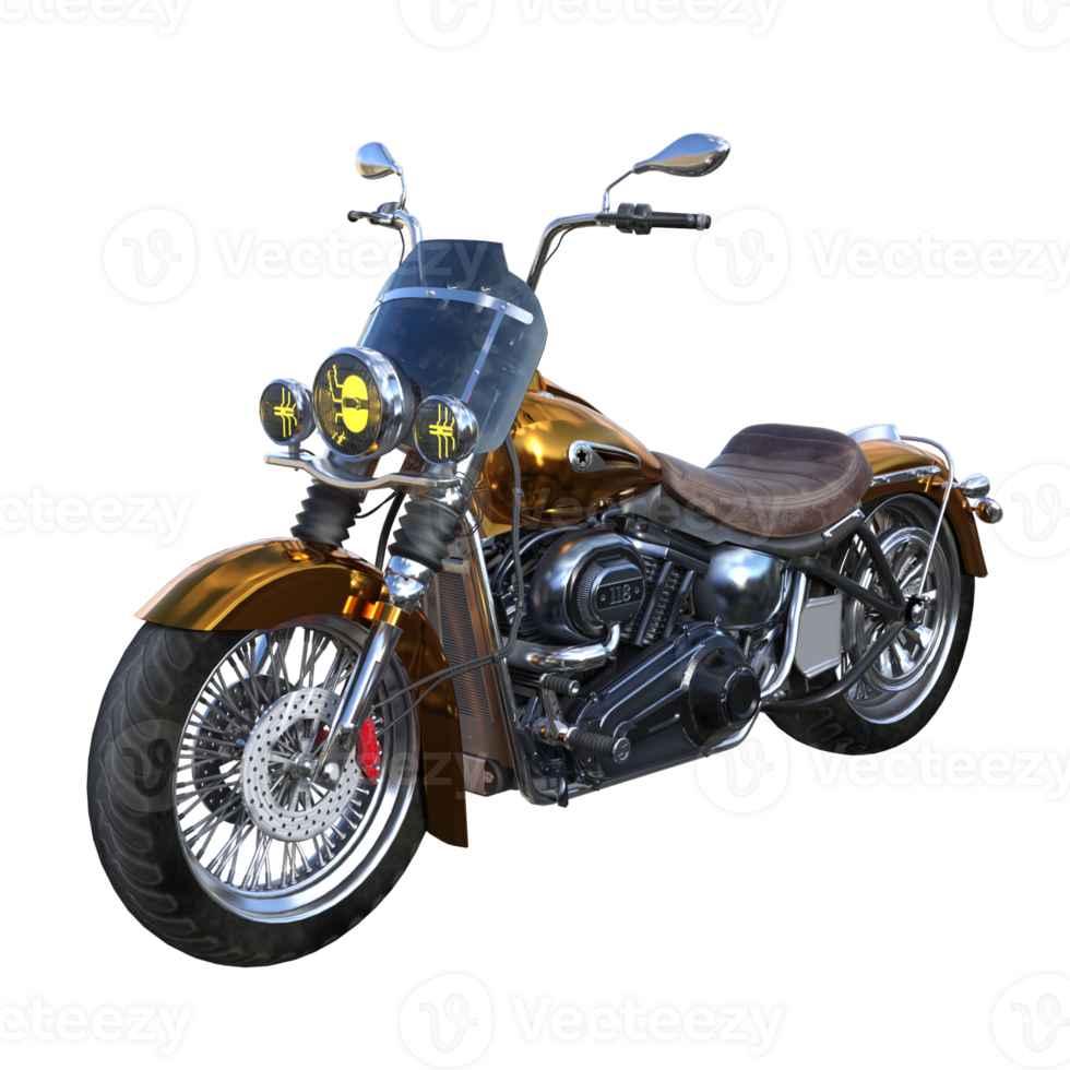 Classic motorcycle isolated png