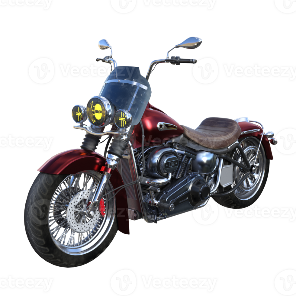 Classic motorcycle isolated png