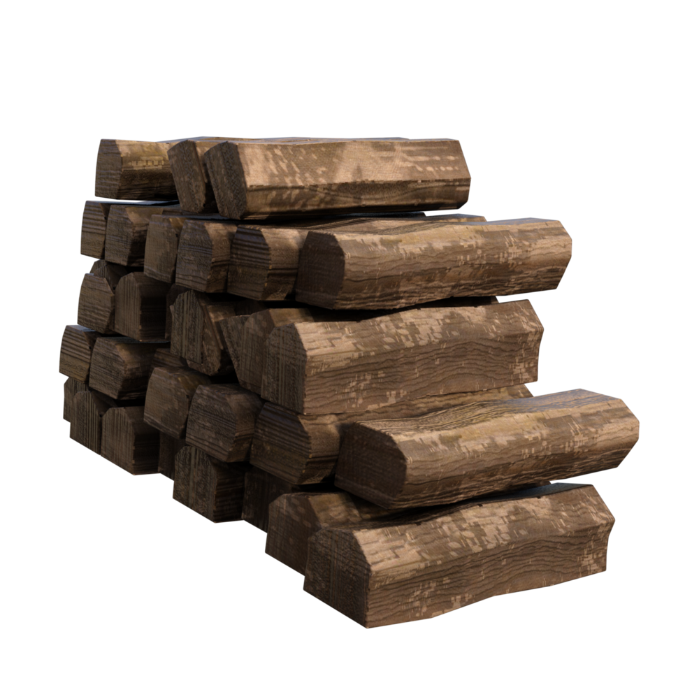 a pile of wood on transparent png