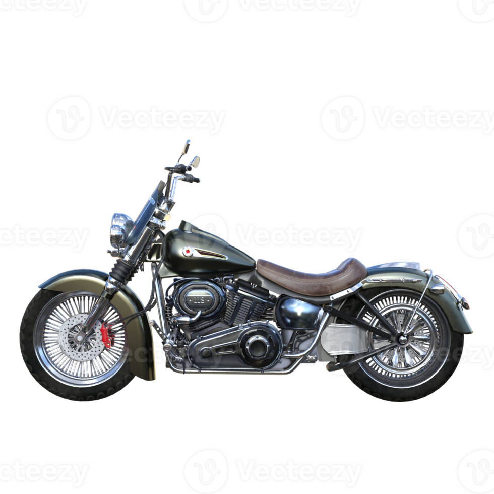 Classic motorcycle isolated png