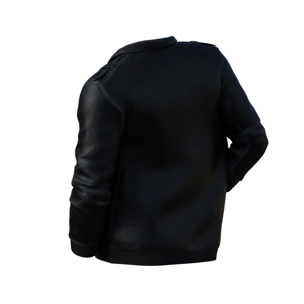 black jacket on a transparent png