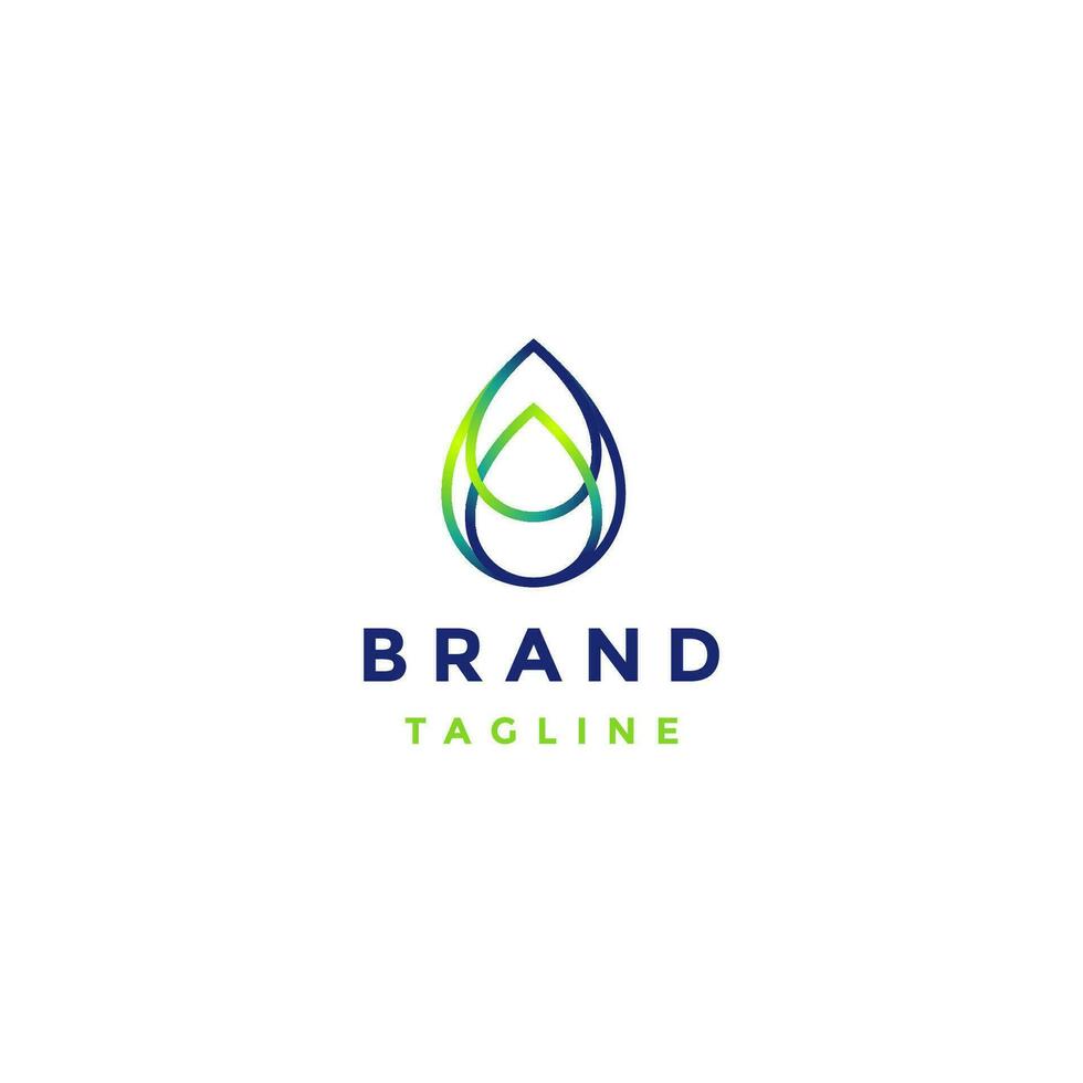 Symbol Three Water Drops Icon Logo Design. Simple Three Water Drops In Elegant Lines Logo Design. vector