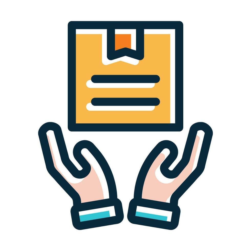 Handle Care Vector Thick Line Filled Dark Colors
