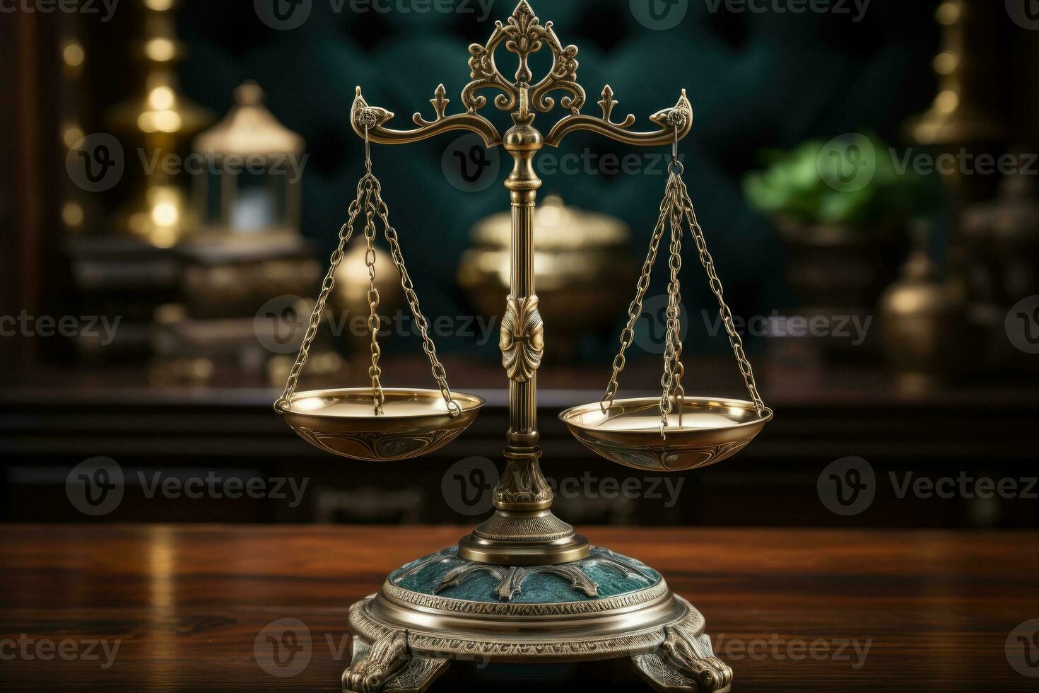 scales of justice symbol of law professional advertising photography AI Generative photo