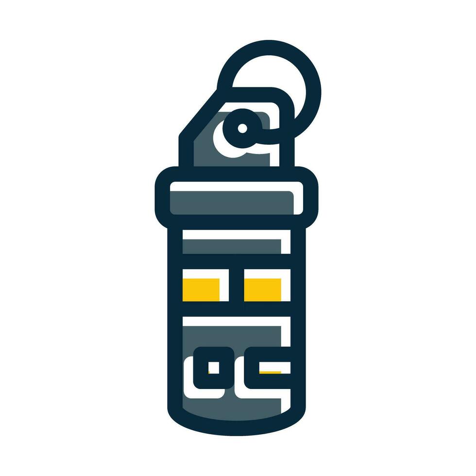 Tear Gas Vector Thick Line Filled Dark Colors