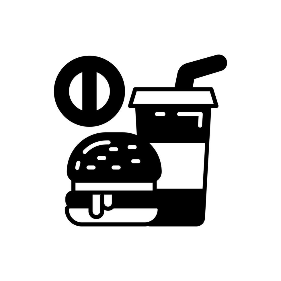 No comida icono en vector. ilustración vector