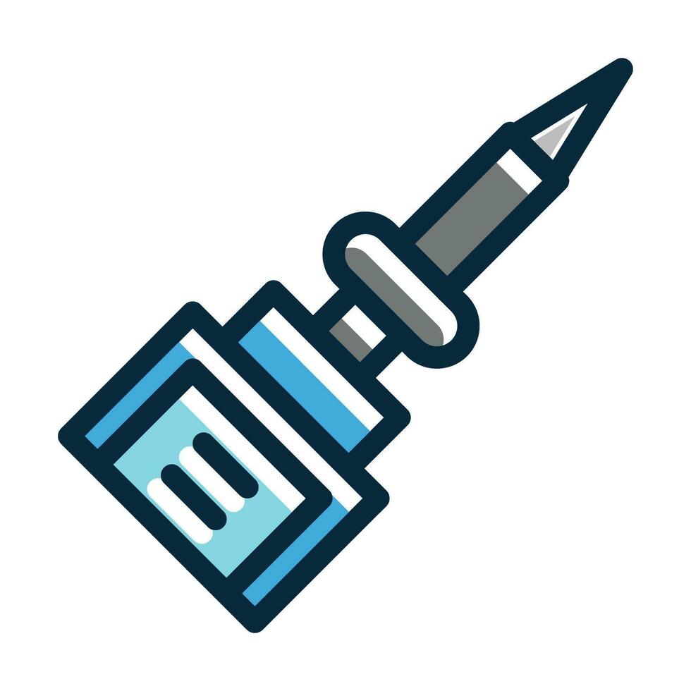 Nanomanipulator Vector Thick Line Filled Dark Colors