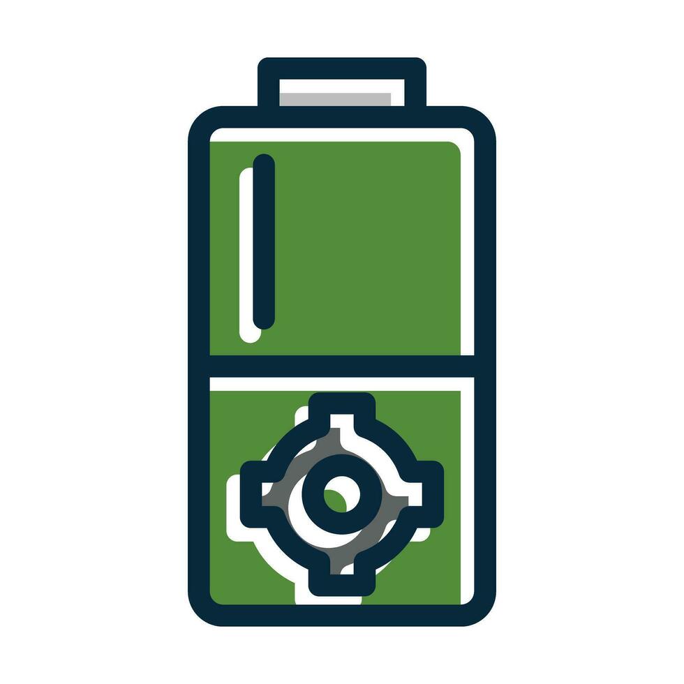 Battery Vector Thick Line Filled Dark Colors