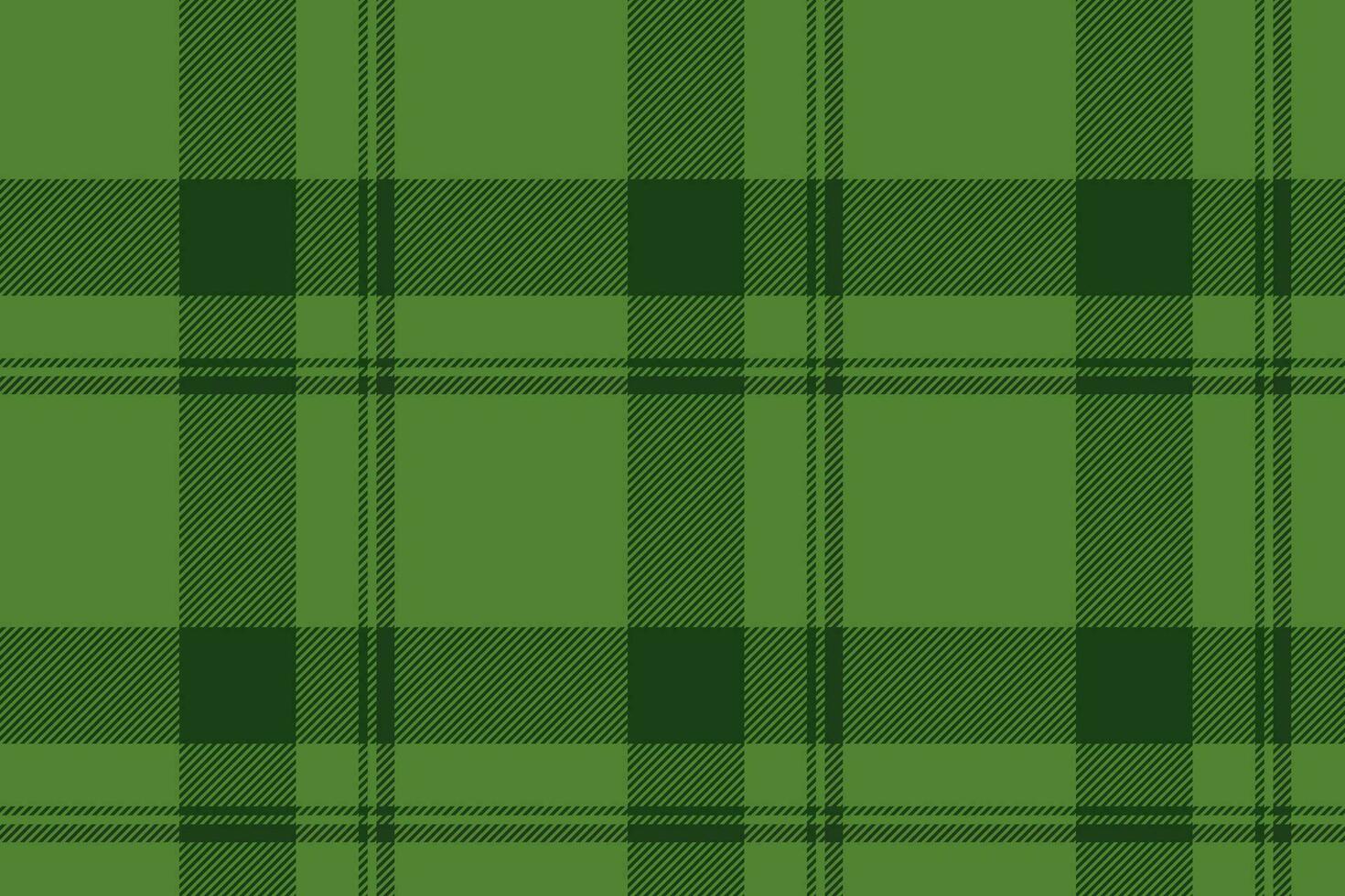 Plaid background, check seamless pattern in green. Vector fabric texture for textile print, wrapping paper, gift card or wallpaper.