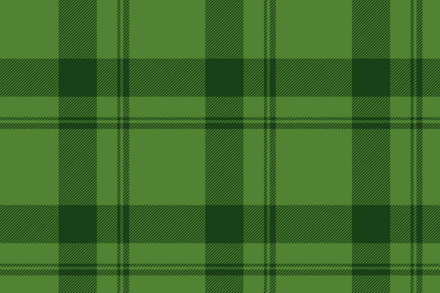 Plaid background, check seamless pattern in green. Vector fabric texture for textile print, wrapping paper, gift card or wallpaper.