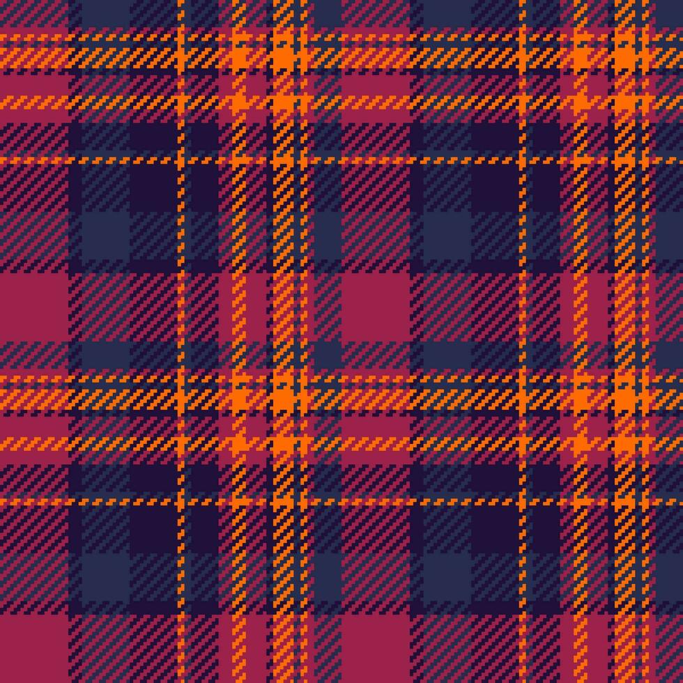 Texture check pattern of textile fabric plaid with a seamless tartan vector background.
