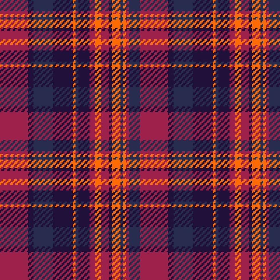 Texture check pattern of textile fabric plaid with a seamless tartan vector background.