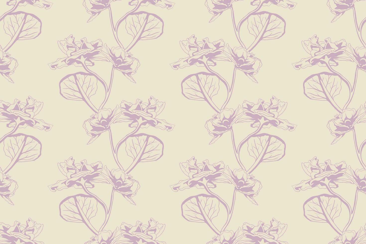 Floral pattern seamless vector background. Foliage and flower wallpaper design of nature.