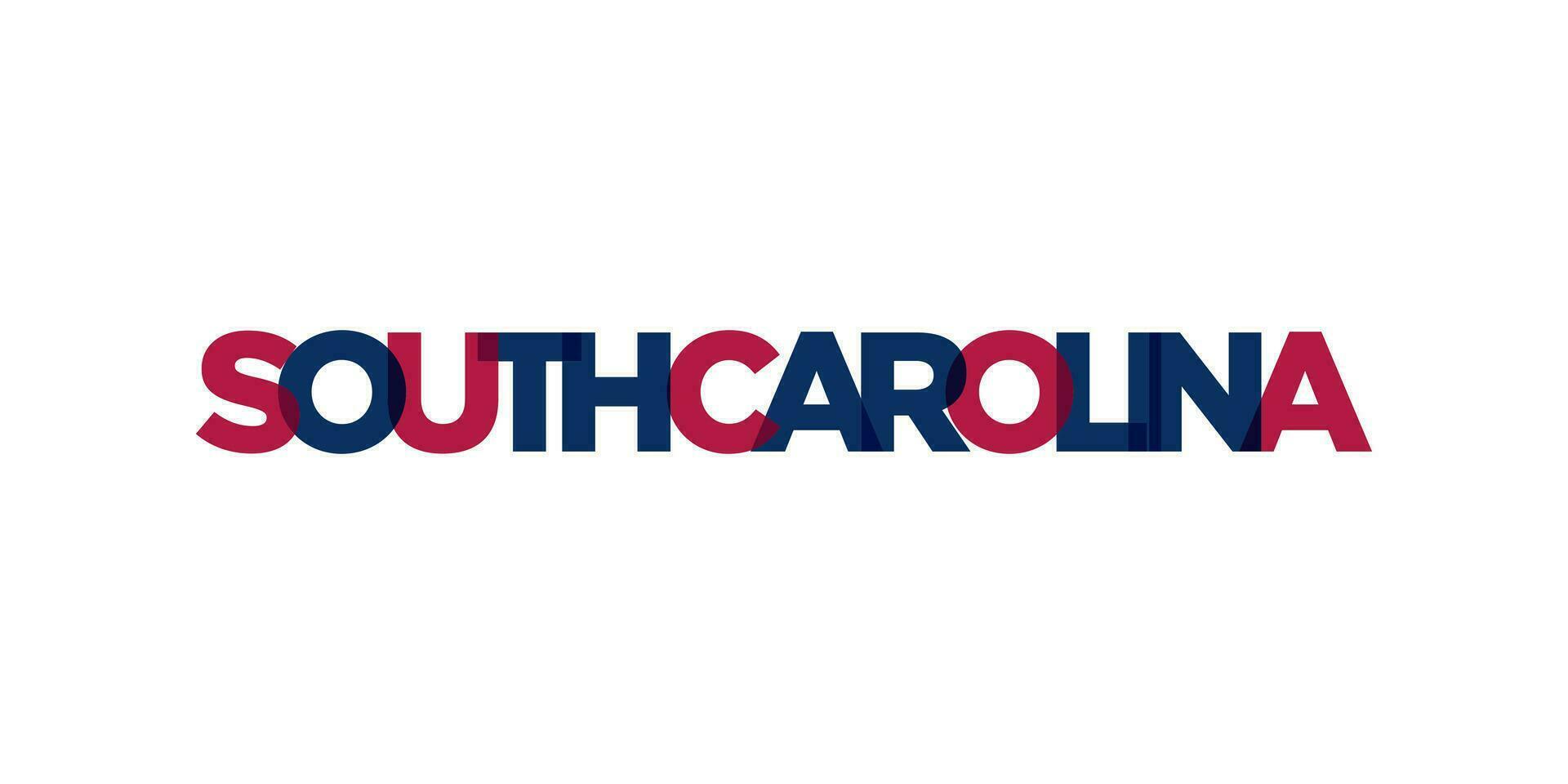 South Carolina, USA typography slogan design. America logo with graphic city lettering for print and web. vector