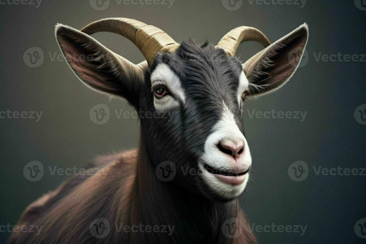 Goat. background. AI Generative Pro Photo