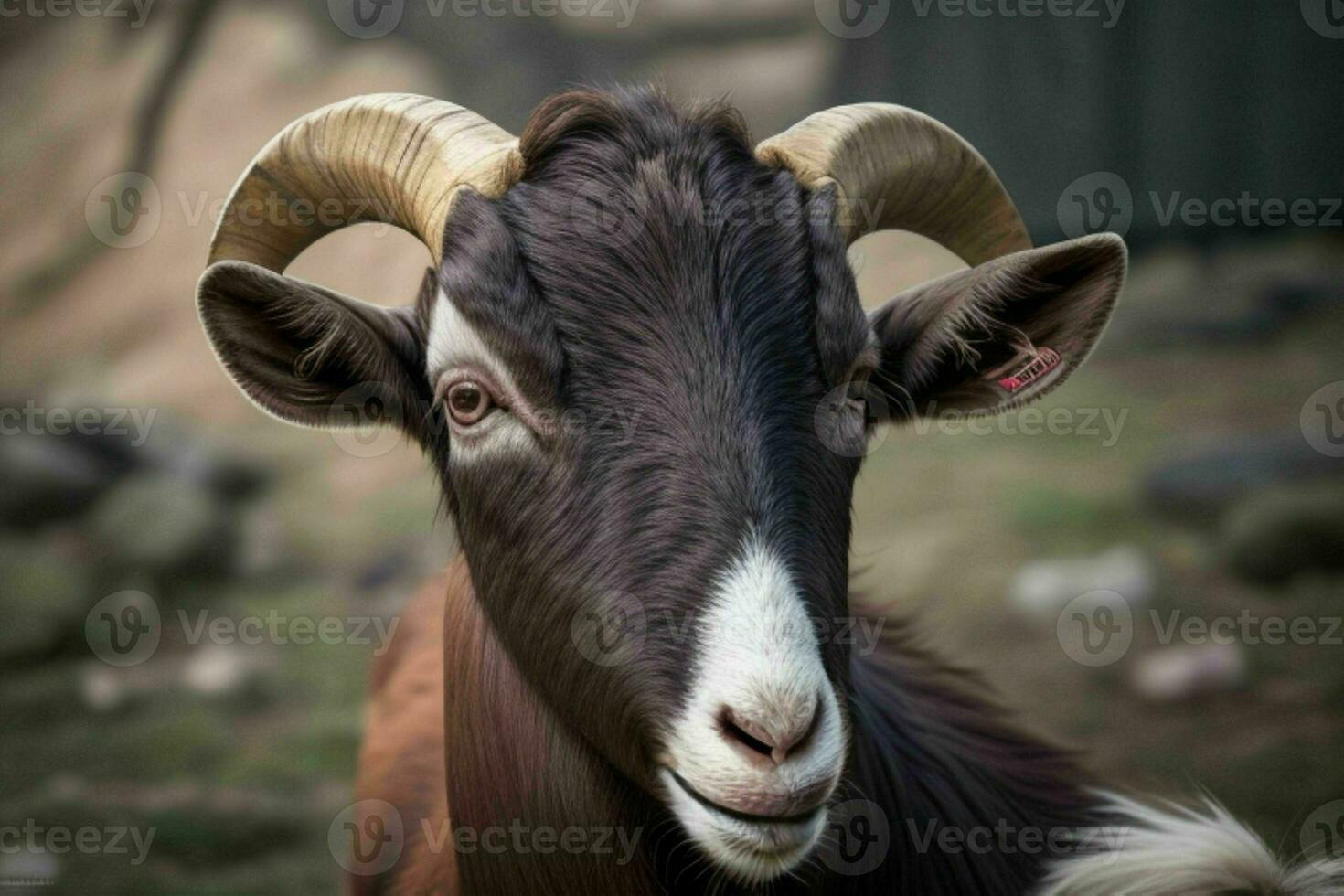 Goat. background. AI Generative Pro Photo