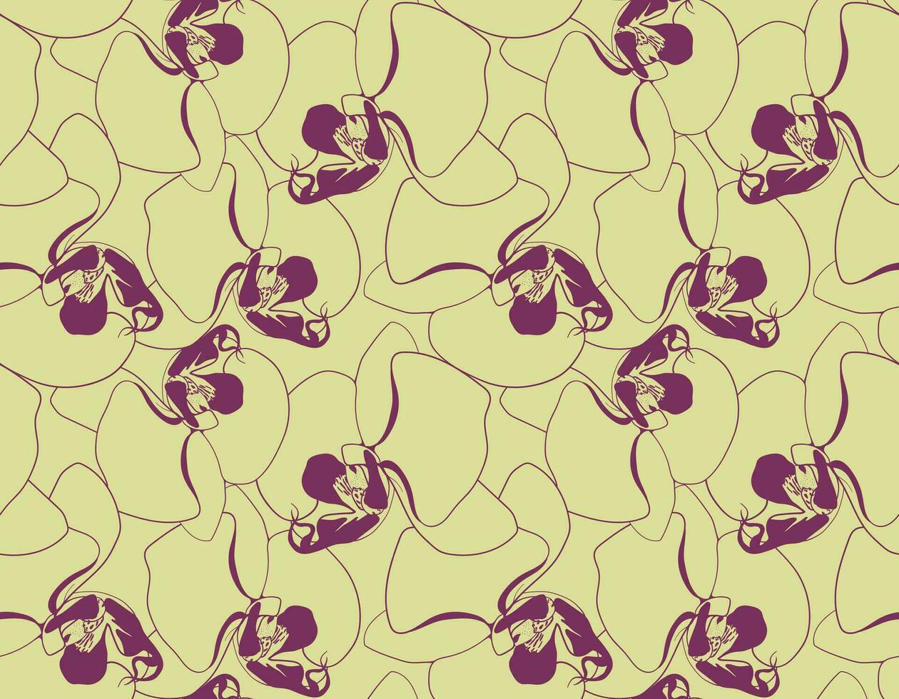 Floral pattern seamless background. Foliage and flower wallpaper design of nature. vector