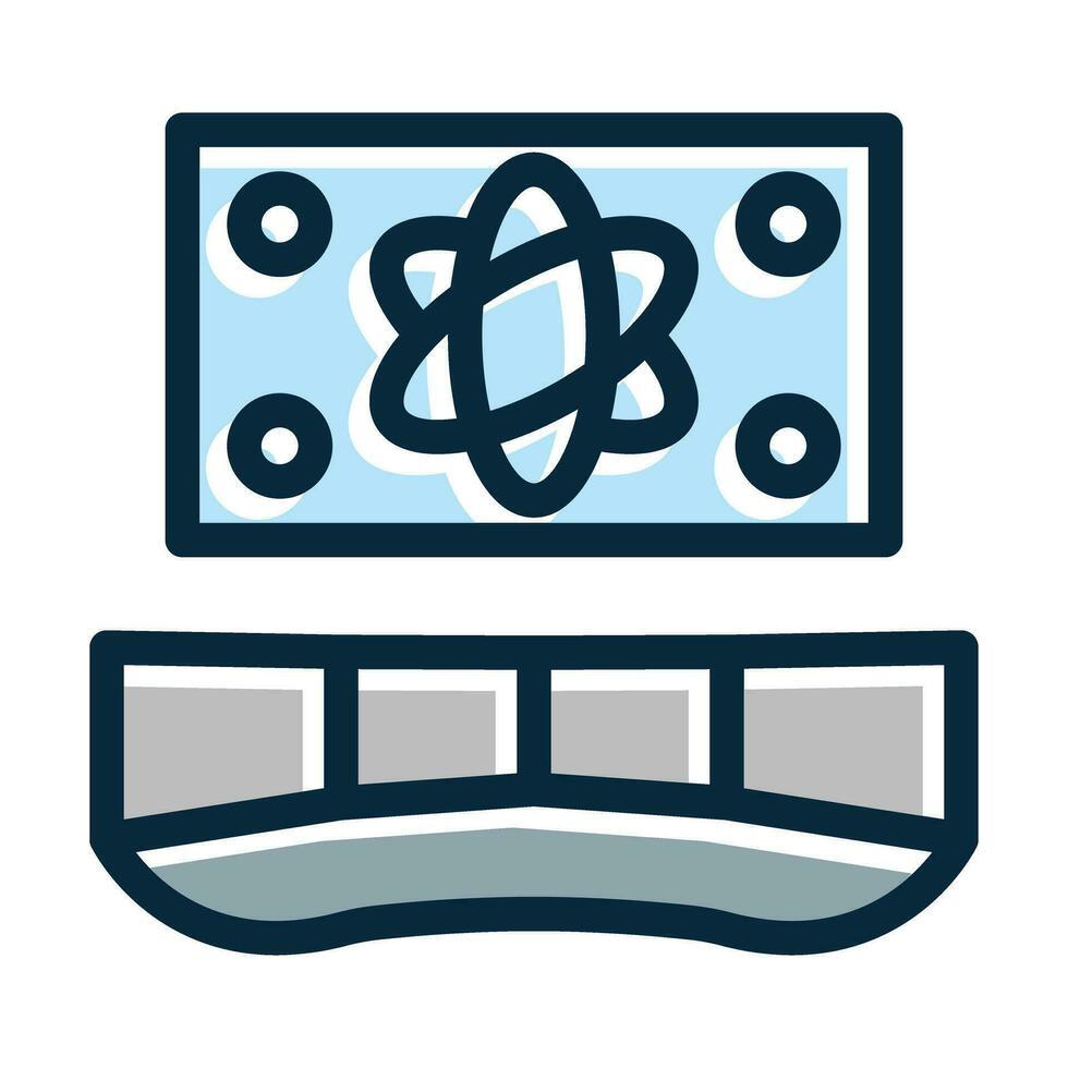Control Center Vector Thick Line Filled Dark Colors