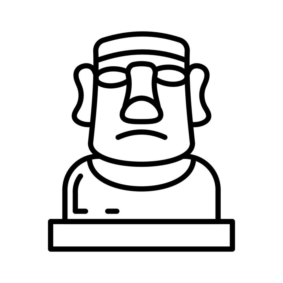 moai icono en vector. ilustración vector