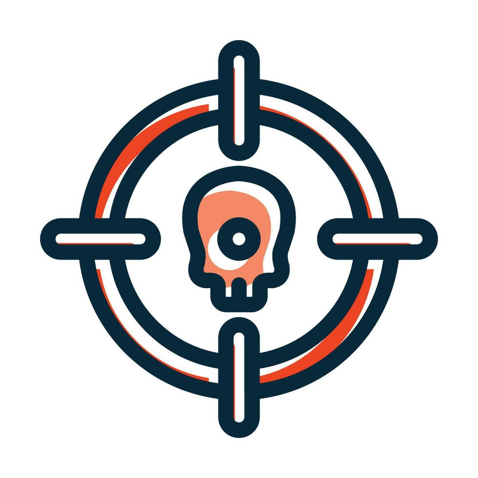 Headshot Vector Thick Line Filled Dark Colors